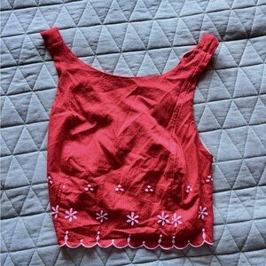 Free People Scarlet Floral Crop Top